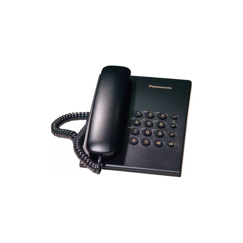 panasonic KX‑TS500MXBD Corded Telephone, Single Line, Adjustable Volume, Redial Function – Black