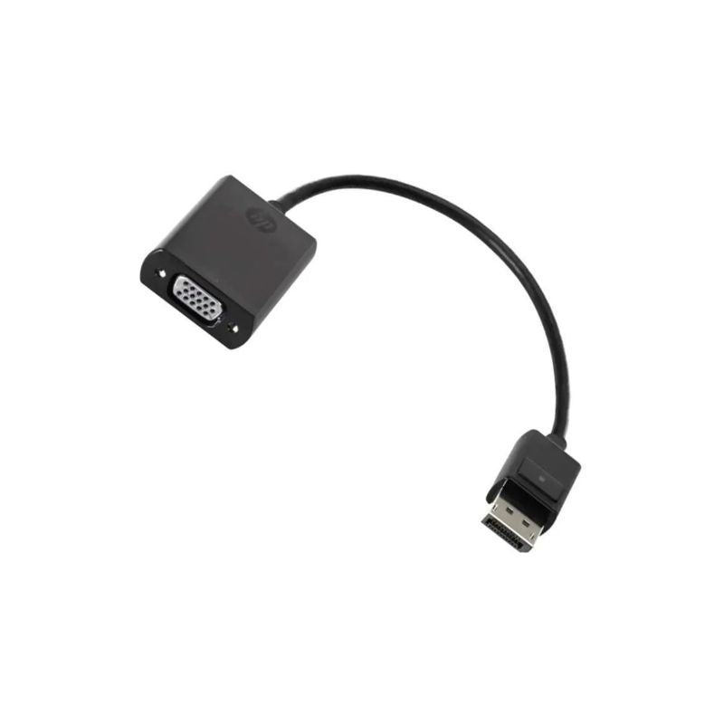 HP DisplayPort to VGA Adapter | High-Quality Video Converter | Plug & Play Connectivity | Stable Analog Display Output | Compact Design for Laptops & PCs