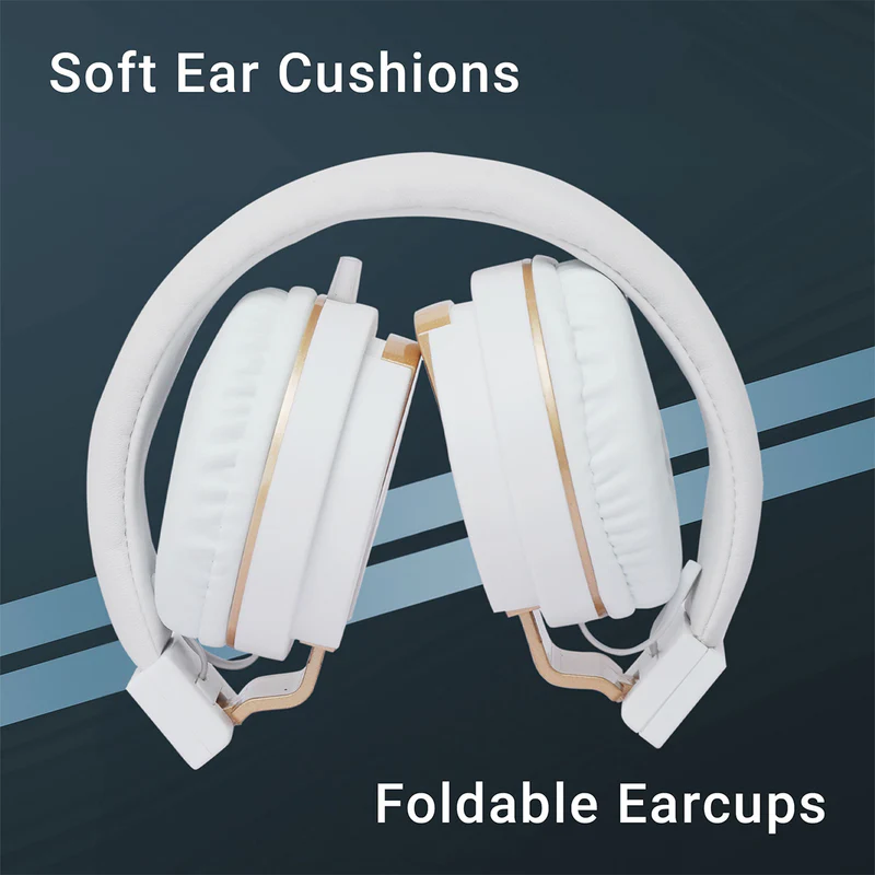 Zebronics Zeb-Storm On Ear Wired Headphone with 3.5mm Jack| Built in Microphone for Calling| 1.5 Meter Cable| Soft Ear Cushion| Adjustable Headband| Foldable Ear Cups and Lightweight Design