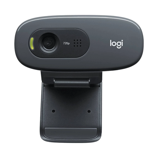 Logitech C270 HD Webcam| 720p video| 2 Inches screen| USB| 13.6 x 8.1 x 13.6 cm Dimension