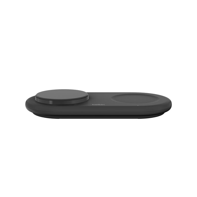 Belkin Magsafe 2-in-1 Wireless Charging Pad Qi2 15W| Additional USB-C Port | Fast Charging Station for iPhone 16, 15, & 14 Series, AirPods, and More | 2 years warranty|Black