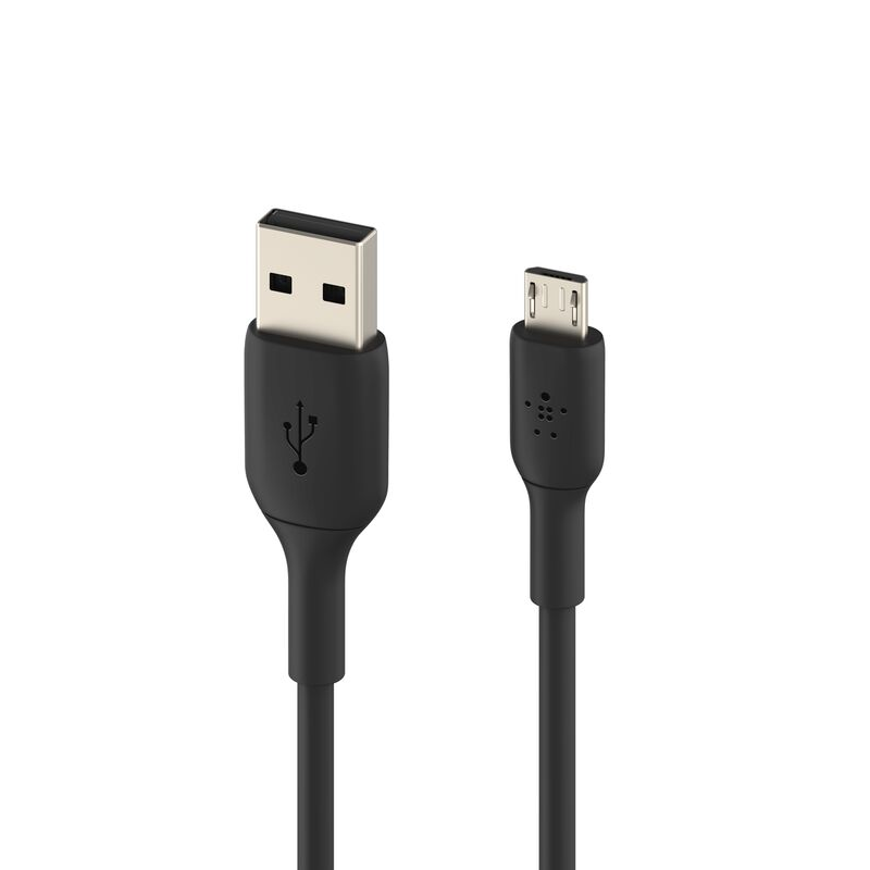 Belkin USB-A to Micro USB Charging Cable for Android Phones and Tablets |3.3 Feet/1 Meter| Black| Micro USB, USB| 2 years warranty