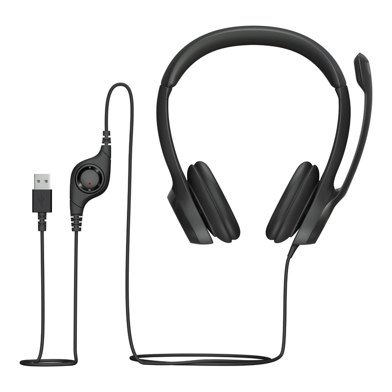 Logitech H390 Wired Headset with Noise Cancelling Microphone