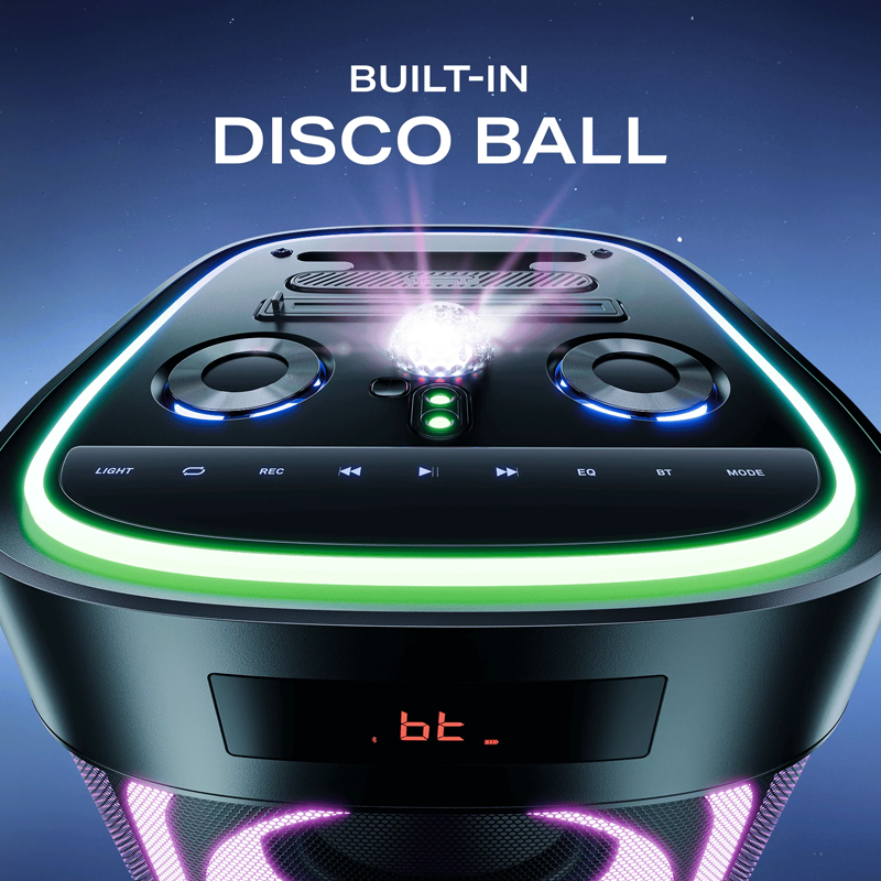 boAt PartyPal 700| 300W Bluetooth party speaker| With W/L Mic| Bluetooth v5.3, AUX, TF Card, and USB| Up to 6 hours of playback| 8000mAh battery