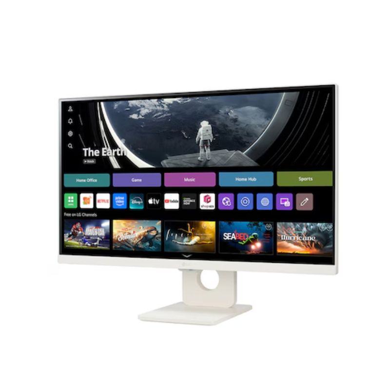 LG 25SR50F-W.ATR 25-Inch Smart Monitor | Full HD IPS | webOS | HDR10 | Wi-Fi | Bluetooth | Built-in Speakers | White Design
