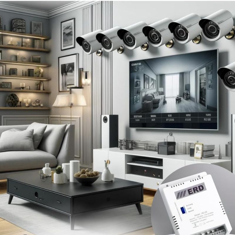 RD AD-22 8 Channel 12V 10A CCTV SMPS Power Supply | Heavy-Duty Metal Housing | Stable 12V Output | Multi-Channel Power Distribution for CCTV Cameras & Security Systems