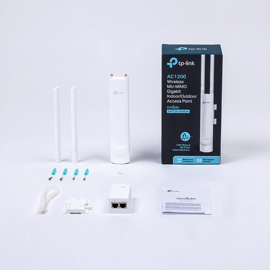 TP-Link EAP225-Outdoor | Omada AC1200 Wireless Gigabit Outdoor Access Point | Business WiFi Solution w/Mesh Support, Seamless Roaming & MU-MIMO | PoE Powered | SDN Integrated | Cloud Access & App