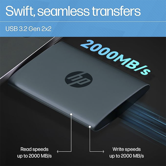 HP P900 Portable SSD 1TB | Ultra-High-Speed External Storage Drive | USB 3.2 Gen Performance | Compact & Durable Metal Design | Fast Data Transfer Backup Solution | Reliable Portable Solid State Drive for Laptop & PC