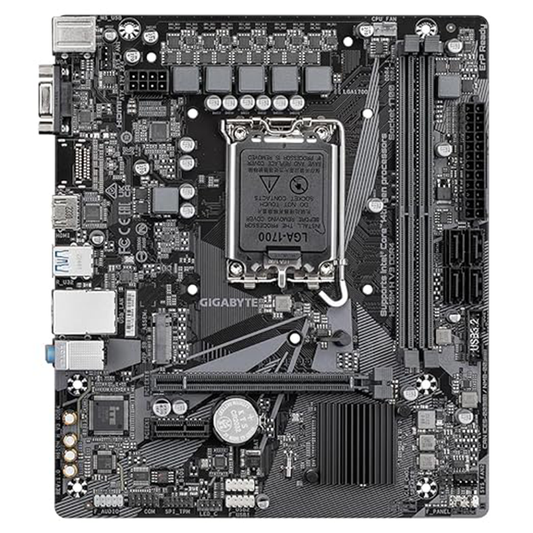 Gigabyte H610M H DDR4 V3 Motherboard | Intel LGA1700 | Supports 12th, 13th & 14th Gen Intel Core Processors | DDR4 Up to 64GB | PCIe 4.0 x16 | M.2 NVMe | HDMI & VGA | Gigabit LAN | Micro-ATX