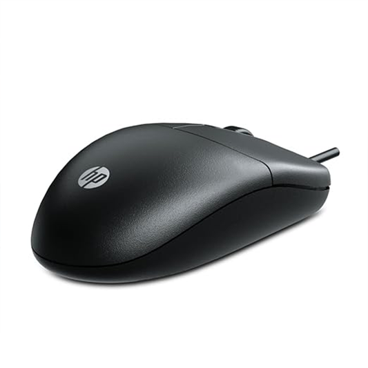 HP M050 Wired Optical Mouse | USB Connectivity | 1200 DPI Optical Sensor | 3 Buttons | Ergonomic Ambidextrous Design | Plug & Play | Black