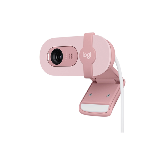 Logitech Brio 100 Full HD Webcam| Pink| 1080p resolution| USB| 6.7 x 7.3 x 3.2 cm Dimension| Easy Plug-And-Play