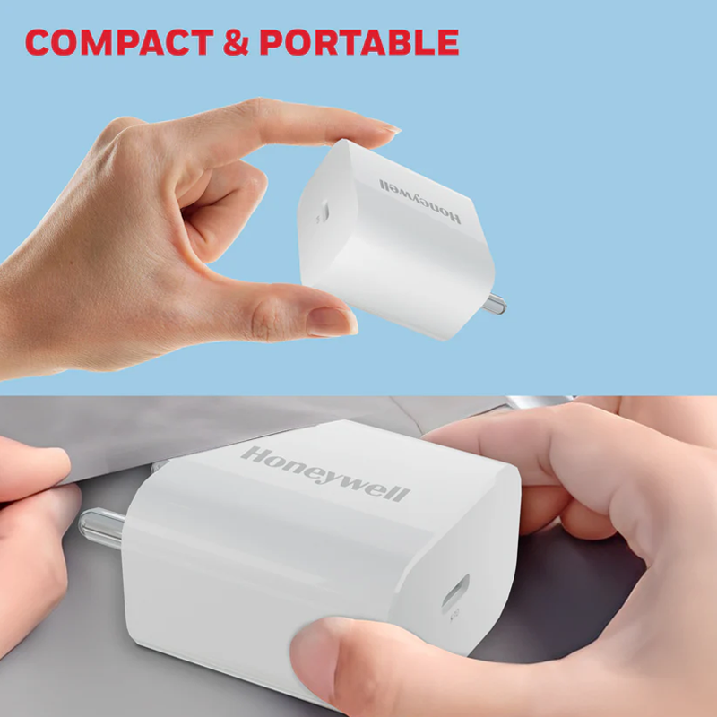 Honeywell Zest Charger| PD 20W| PPS Power Optimization| Portable & Lightweight| Premium Honeywell build quality| 1-Year Warranty| White