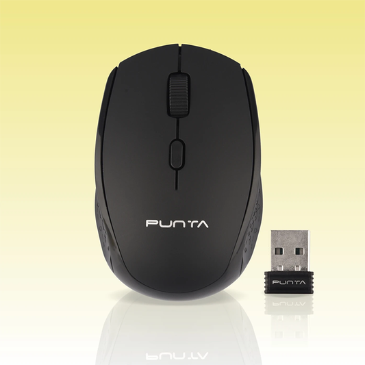 Punta Wireless Mouse | 2.4GHz Wireless | 1200 DPI Optical Sensor | USB Nano Receiver | Ergonomic Design | 10m Range