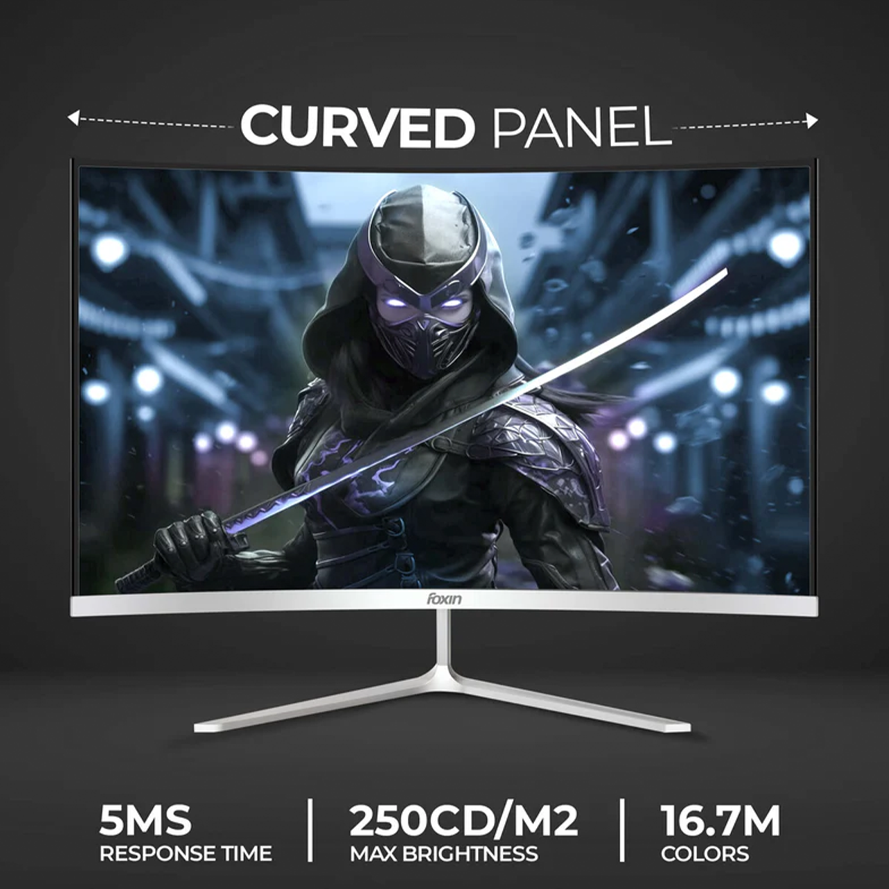 Foxin 22-Inch FM 4010 Elite IPS Monitor |Full HD Display| Wide Viewing Angles|Eye-Care Technology| Sleek White Design| Ideal for Home| Office| and Entertainment