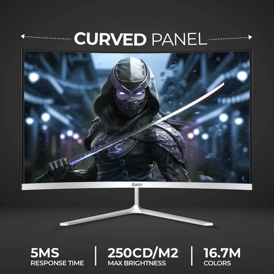 Foxin 22-Inch FM 4010 Elite IPS Monitor |Full HD Display| Wide Viewing Angles|Eye-Care Technology| Sleek White Design| Ideal for Home| Office| and Entertainment