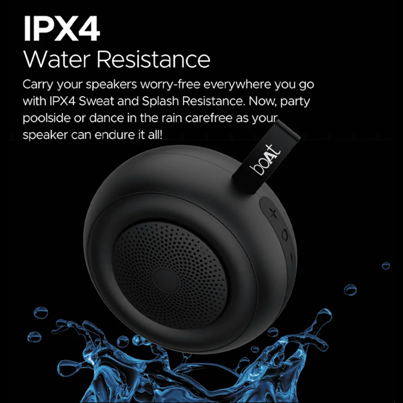 boAt Stone 135 Portable Wireless Speaker with 5W RMS Immersive Sound| IPX4 Water Resistance| True Wireless Feature| Up to 11H Total Playtime| Multi-Connectivity Modes With Type C Charging