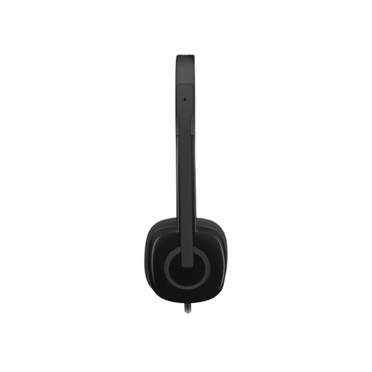 Logitech H151 Wired Headphones On Ear Headphones With Mic |Black| ADJUSTABLE HEADBAND| boom mic can rotate 180°