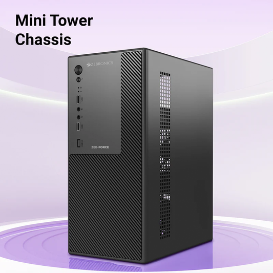 Zebronics Zeb Force Black Cabinet | Mid Tower ATX Cabinet | USB 3.0 | Tempered Side Panel | Advanced Airflow | Black