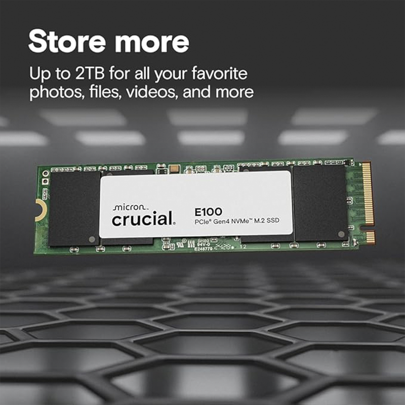 Crucial 480 GB PCIe NVMe M.2 SSD – 480 GB Capacity, M.2 2280 Form Factor, High‑Speed NVMe Storage