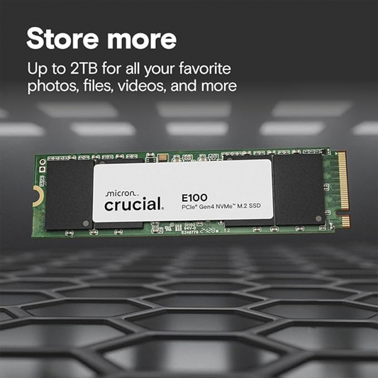 Crucial 480 GB PCIe NVMe M.2 SSD – 480 GB Capacity, M.2 2280 Form Factor, High‑Speed NVMe Storage
