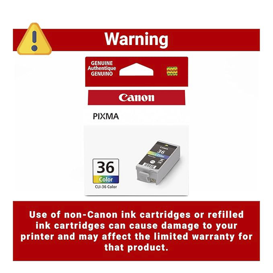 Canon CLI-36 Color Ink Cartridge for PIXMA Printers | Genuine Tri-Color Ink | Vibrant Photo Printing