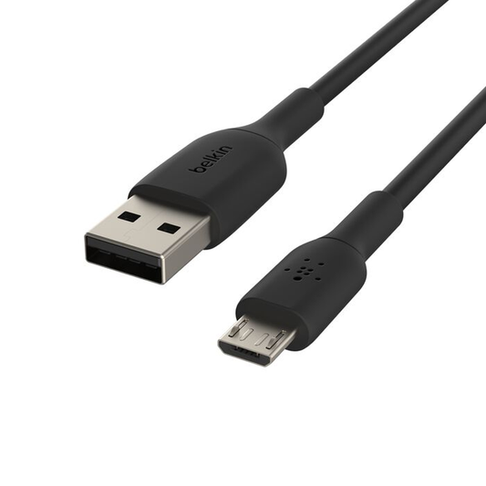 Belkin USB-A to Micro USB Charging Cable for Android Phones and Tablets |3.3 Feet/1 Meter| Black| Micro USB, USB| 2 years warranty