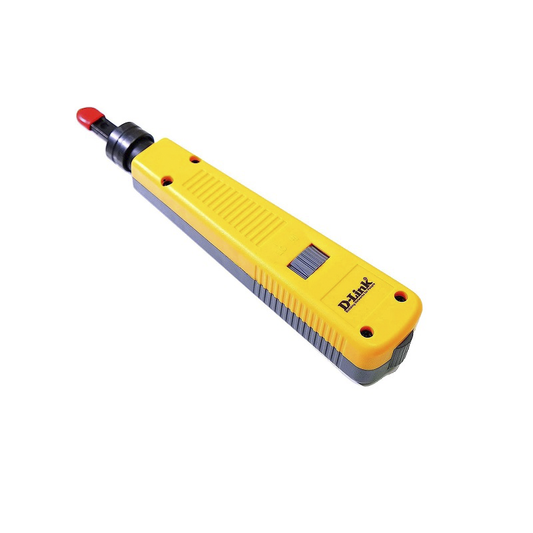 D‑Link NTP‑001 Professional Network Punch Down Tool – Adjustable Impact, Reversible Blades, Spare Blade Storage for Keystone Jacks and Patch Panels
