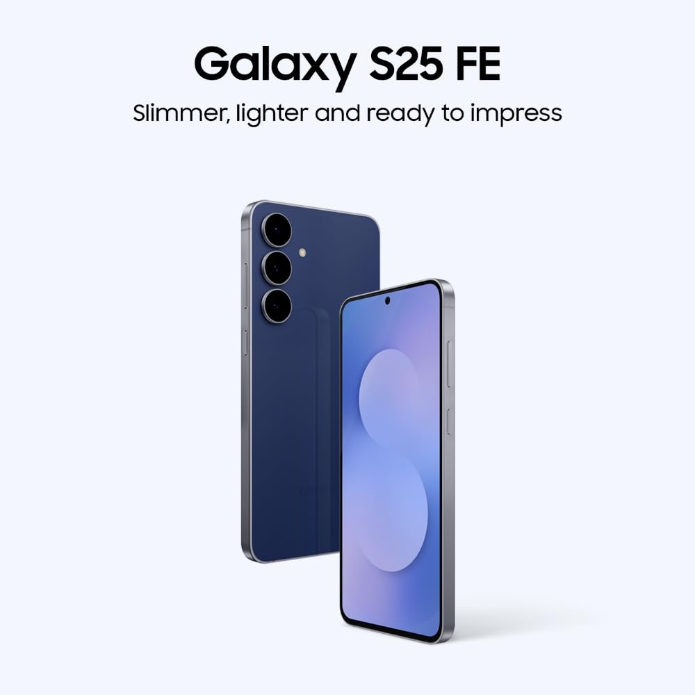 Samsung Galaxy S25 FE 5G Smartphone with Galaxy AI |8GB RAM, 512GB Storage|12MP Front Camera, Pro Visual Engine, Long Battery Life