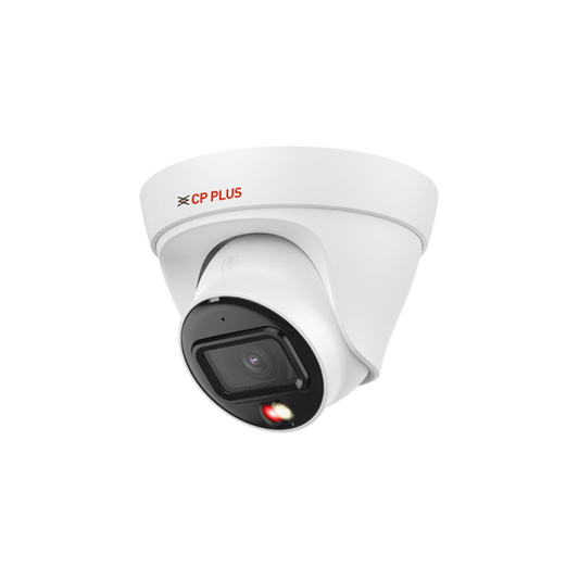 CP Plus 2MP Full HD IP Indoor Dome Camera | STQC Model | CP-UNC-DA21L3C-LQ | Built-in Audio Mic | Color Night Vision | IR Night Vision | 3.6mm Fixed Lens | PoE | Compatible with NVR| White
