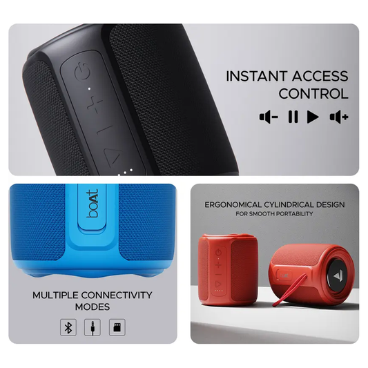 boAt Stone 352/358 Bluetooth Speaker with 10W RMS Stereo Sound| IPX7 Water Resistance| TWS Feature| Up to 12H Total Playtime| Multi-Compatibility Modes| Free Music Streaming on JioSaavn