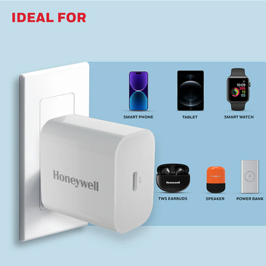 Honeywell Zest Charger| PD 20W| PPS Power Optimization| Portable & Lightweight| Premium Honeywell build quality| 1-Year Warranty| White