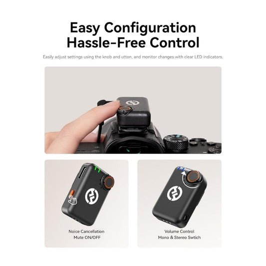 Hollyland LARK M2 Wireless Lavalier Microphone System – Clip-On Mics for Vlogging, Interviews, Live Streaming, and Content Creation