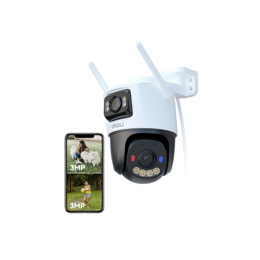 Imou 3MP+3MP 1296p Dual Lens CCTV Camera Home Outdoor| IPC-S7XEP 6M0WED| Pan-Tilt Wi-Fi Camera| AI Human and Vehicle Detection| Smart Color Night Vision| Red-Blue Warning Light| Two Way Talk| Privacy Mode| Weatherproof