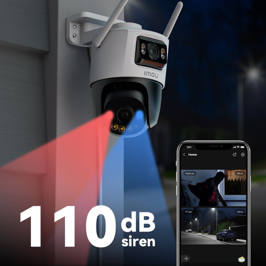 Imou 3MP+3MP 1296p Dual Lens CCTV Camera Home Outdoor| IPC-S7XEP 6M0WED| Pan-Tilt Wi-Fi Camera| AI Human and Vehicle Detection| Smart Color Night Vision| Red-Blue Warning Light| Two Way Talk| Privacy Mode| Weatherproof