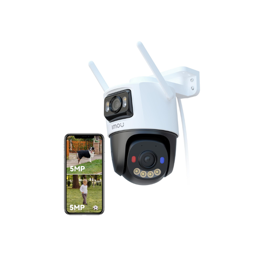 Imou 5MP+5MP Dual Lens CCTV Camera Home Outdoor| Pan-Tilt Wi-Fi Camera|IPC-S7XEP 10M0WED| AI Human and Vehicle Detection| Smart Color Night Vision| Red-Blue Warning Light| Two Way Talk| Privacy Mode| Weatherproof