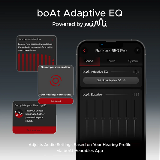 boAt Rockerz 650 Pro| Touch/Swipe Controls| Dolby Audio|80Hrs Battery|2Mics Enx| Fast Charge,App Support|Dual Pair| Bluetooth Over Ear Headphones| Wireless Headphone with Mic