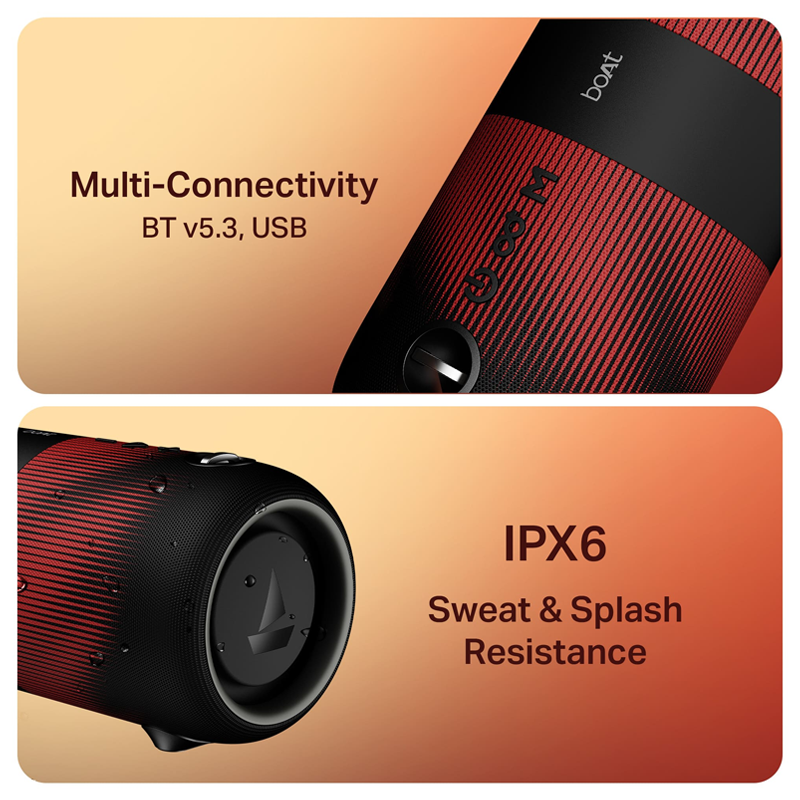 boat 2025 Launch Stone 1200 Pro| 60W Boat Signature Sound| 76.2mm Drivers| TWS,7.5H Battery| Built-in Mic| Carry Strap|IPX6| Bluetooth Speaker| Wireless Speaker| Portable Speaker