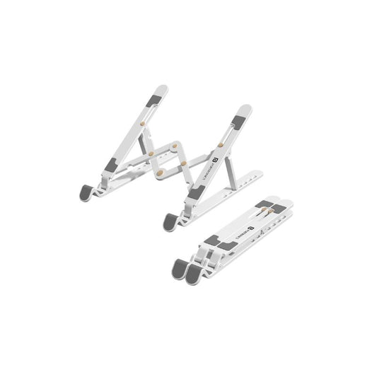 Portronics My Buddy K Lite Foldable Laptop Stand | Adjustable| Portable| Ventilated ABS Plastic Stand for Laptops up to 15.6″|Ergonomic Desk & Travel Use| White