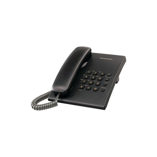Panasonic KX‑TS500MX Corded Landline Telephone with Durable Design|Clear Sound|Easy-to-Use Keypad| Reliable Home and Office Phone| Caller ID Ready| Black