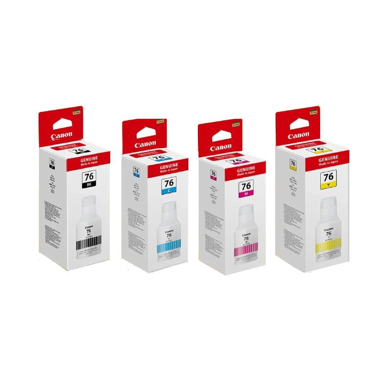 Canon GI-76 Black Ink Bottle |170 ml | Original Pigment-Based Ink for Canon Mega Tank Printers| High-Yield| Smudge-Resistant| Spill-Resistant Design