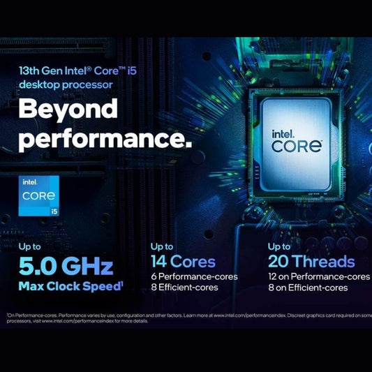 Intel Core i5-13400 13th Gen Desktop Processor | 10 Cores (6P + 4E) | 16 Threads | Up to 4.6 GHz Turbo | LGA 1700 Socket | Intel UHD 730 Graphics | 20MB Cache | Includes Intel Laminar RM1 Cooler