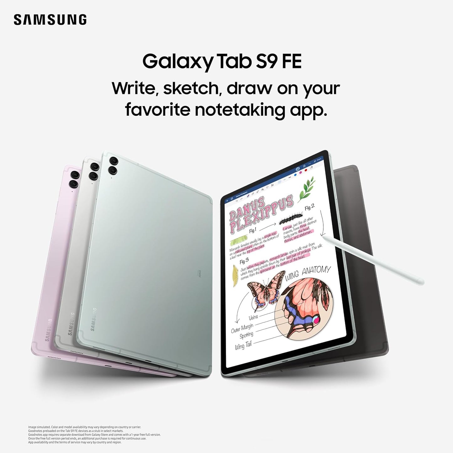 Samsung Galaxy Tab S9 FE+ |12.4-inch Display| RAM 12 GB, ROM 256 GB Expandable| S Pen in-Box| Wi-Fi| IP68 Tablet