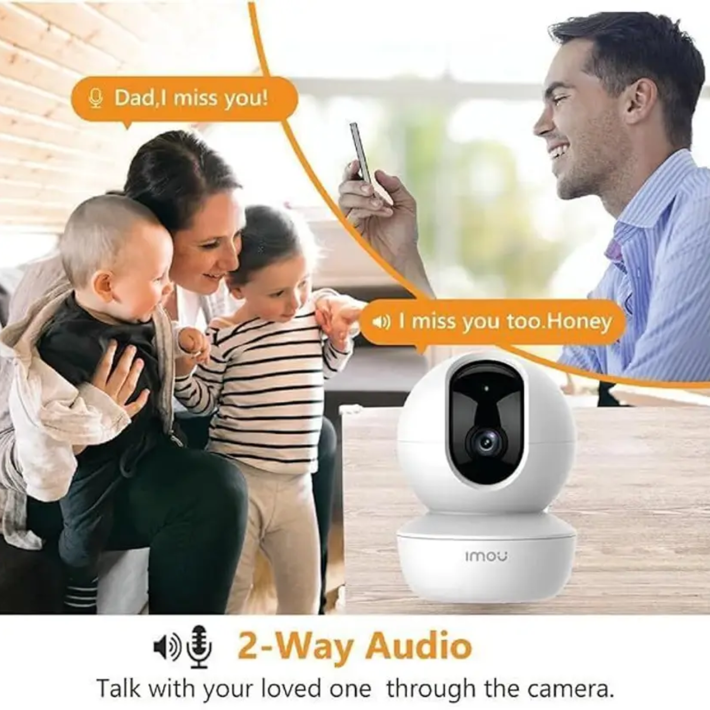 Imou 4MP 2.5K QHD Image Smart CCTV Security Wi-Fi Camera for Home| IPC-DK24H1W| 360° Coverage| AI Human Detection| Siren Alarm| Night Vision 10M| 2-Way Talk| Supports 256GB SD Card| WiFi & Ethernet Connection
