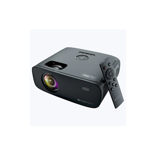 ZEBRONICS PixaPlay 55 Smart LED Full HD Projector (ZEB‑MLP 3) – Android OS, Wi-Fi, Bluetooth, Screen Mirroring, Built-in Speaker
