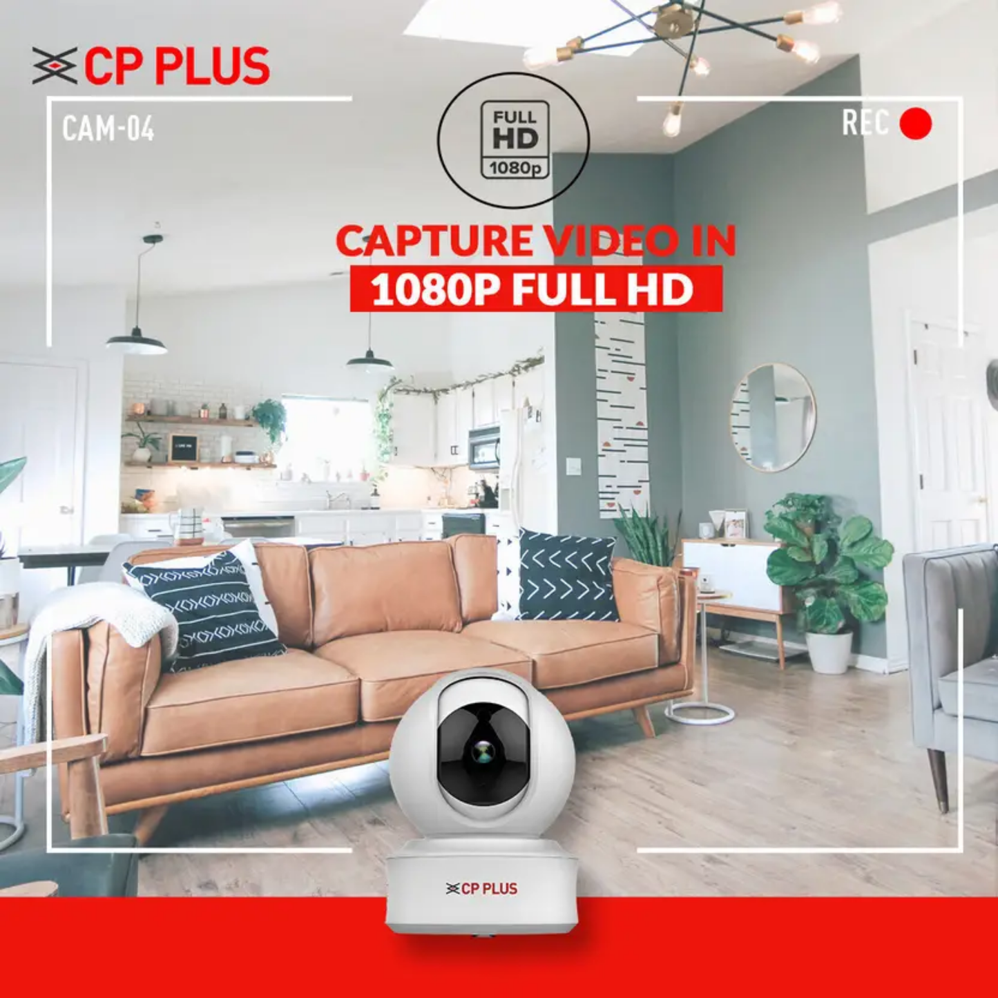 CP PLUS E21A Ezykam| 360 Degree 2MP Full HD WiFi Camera |Alexa and Google Assistant Support| HD Resolution|Wi-Fi|Indoor and Outdoor Usage