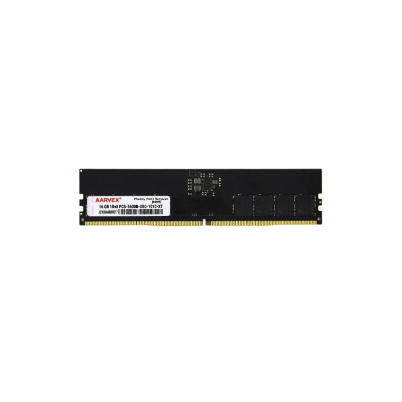 Aarvex 16GB DDR5 5600MHz Desktop Memory | Single Channel 16GB Module | Next-Generation High Bandwidth RAM | On-Die ECC Stability | Compatible with Intel 12th/13th/14th Gen & AMD Ryzen 7000/8000 Series