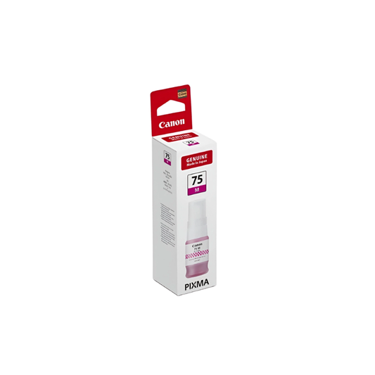 Canon GI-75 Magenta Ink Bottle |40 ml |Original Pigment-Based Ink for Canon Mega Tank Printers| High-Yield| Smudge-Resistant| Spill-Resistant Design