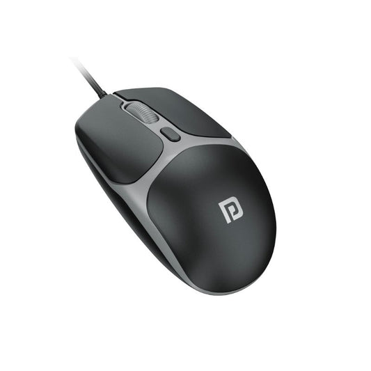 Portronics Toad 103 (POR-3046) | 2400 DPI High-Precision Sensor | USB-A Wired Mouse | Plug-and-Play | Ambidextrous Ergonomic Design | 1.5m Cable | Durable Long-Life Performance