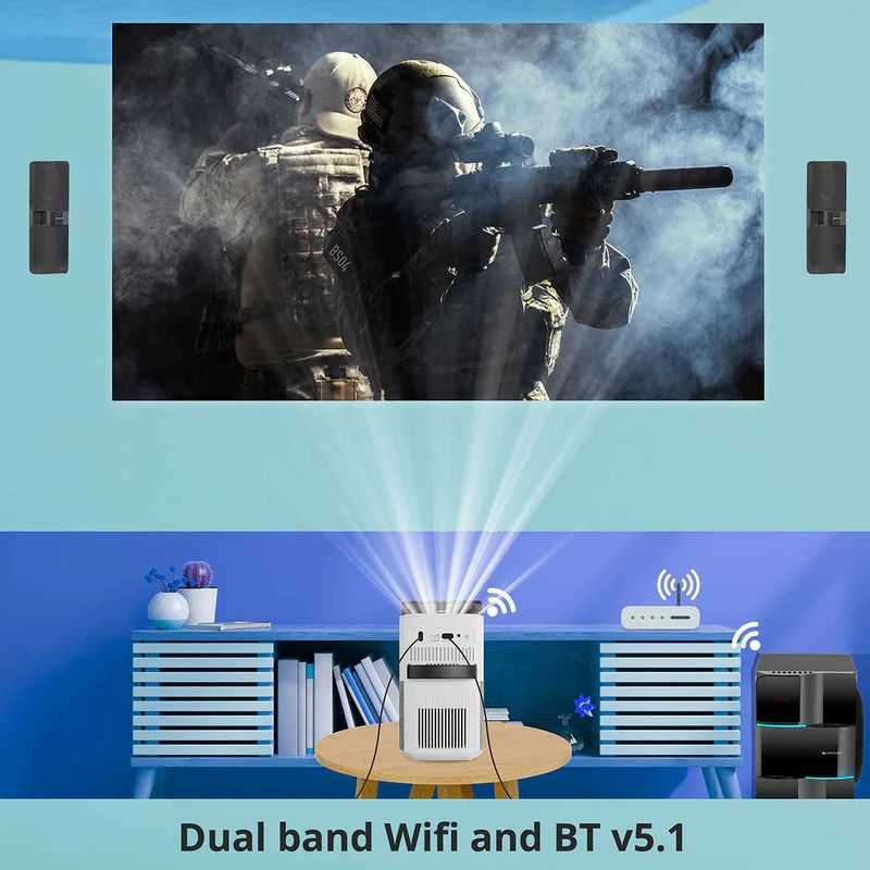 Zebronics PixaPlay 14 Smart LED HD Projector – HD Display, Android OS, Portable Home Theater with Multiple Connectivity Options