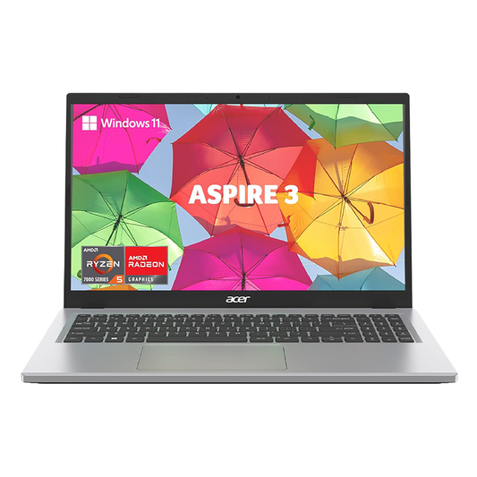 Acer Aspire 3 NX KDESI 004 A315 24P R77Z Laptop (R5 7520U/8GB/512GB SSD/15.6" FHD/W11/MSO/Pure Silver)